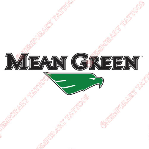 North Texas Mean Green Customize Temporary Tattoos Stickers NO.5618